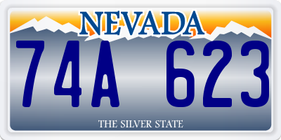 NV license plate 74A623