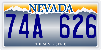 NV license plate 74A626