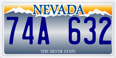 NV license plate 74A632