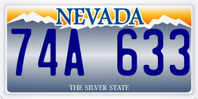 NV license plate 74A633
