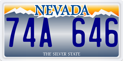 NV license plate 74A646
