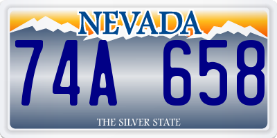 NV license plate 74A658