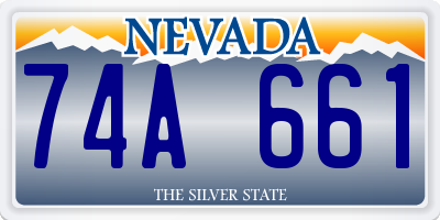 NV license plate 74A661