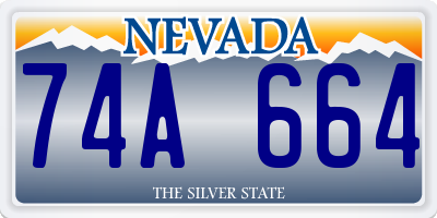 NV license plate 74A664