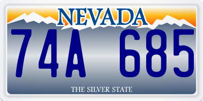 NV license plate 74A685
