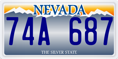 NV license plate 74A687