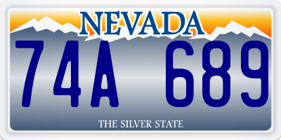 NV license plate 74A689