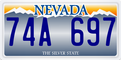 NV license plate 74A697
