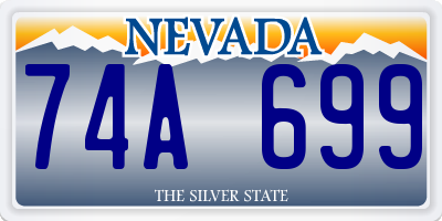 NV license plate 74A699