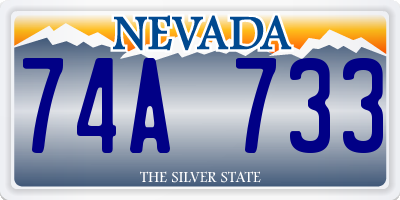 NV license plate 74A733