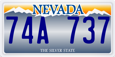 NV license plate 74A737