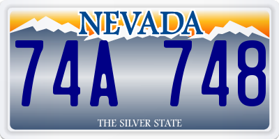 NV license plate 74A748