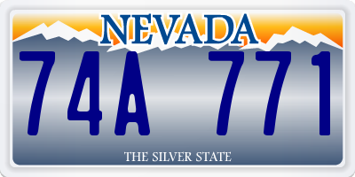NV license plate 74A771