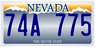 NV license plate 74A775