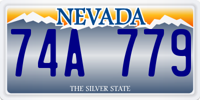 NV license plate 74A779