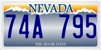NV license plate 74A795