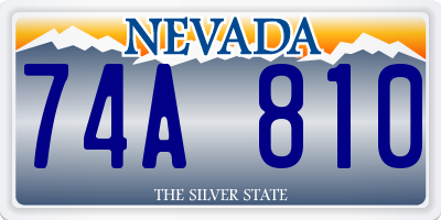 NV license plate 74A810