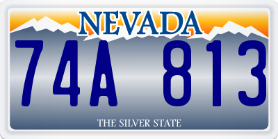 NV license plate 74A813