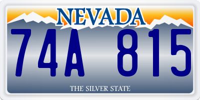 NV license plate 74A815