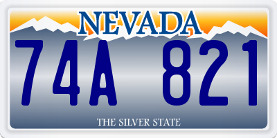 NV license plate 74A821