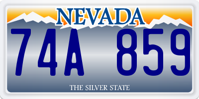 NV license plate 74A859