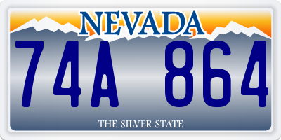NV license plate 74A864