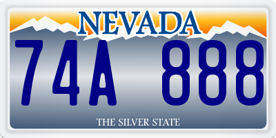 NV license plate 74A888