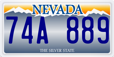 NV license plate 74A889
