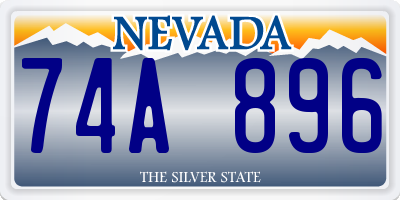 NV license plate 74A896