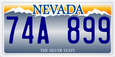 NV license plate 74A899