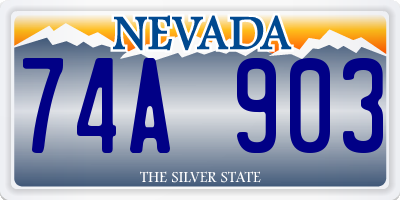 NV license plate 74A903