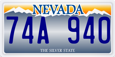 NV license plate 74A940