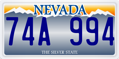 NV license plate 74A994