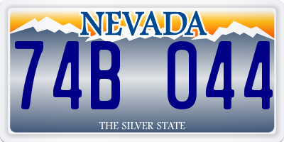 NV license plate 74B044