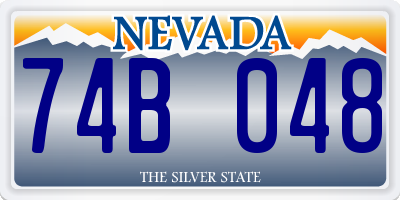 NV license plate 74B048