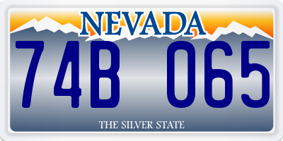 NV license plate 74B065