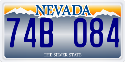 NV license plate 74B084