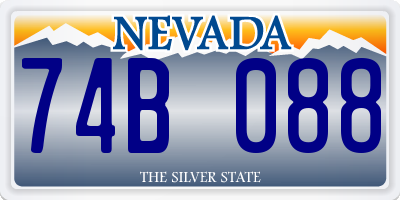 NV license plate 74B088