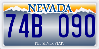 NV license plate 74B090