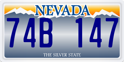 NV license plate 74B147