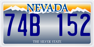 NV license plate 74B152