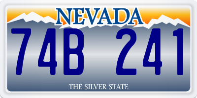 NV license plate 74B241