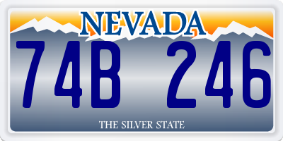 NV license plate 74B246