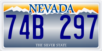 NV license plate 74B297