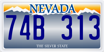 NV license plate 74B313