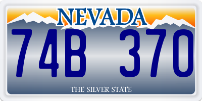 NV license plate 74B370