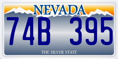 NV license plate 74B395
