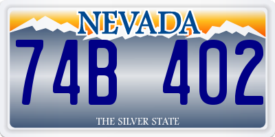 NV license plate 74B402