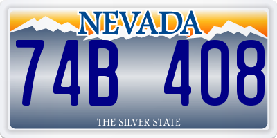 NV license plate 74B408