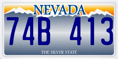 NV license plate 74B413